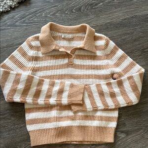 Cropped Collared Sweater